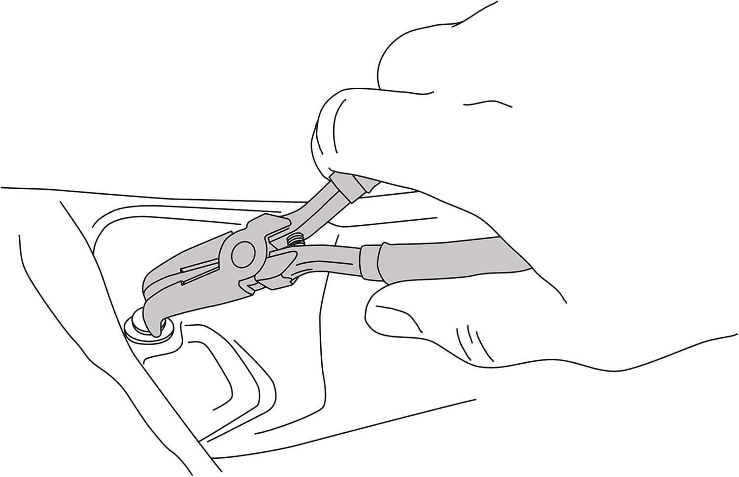 imageLisle 42060 Push Pin Pliers 30 DegreeClip Removal Pliers 80 Degree