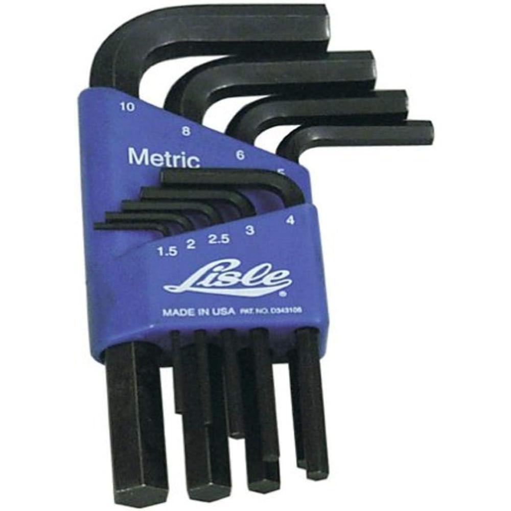 imageLisle 42500 12 Piece SAE Long Arm Hex Key Set in Steel CaseMetric Long Arm Hex Key Set
