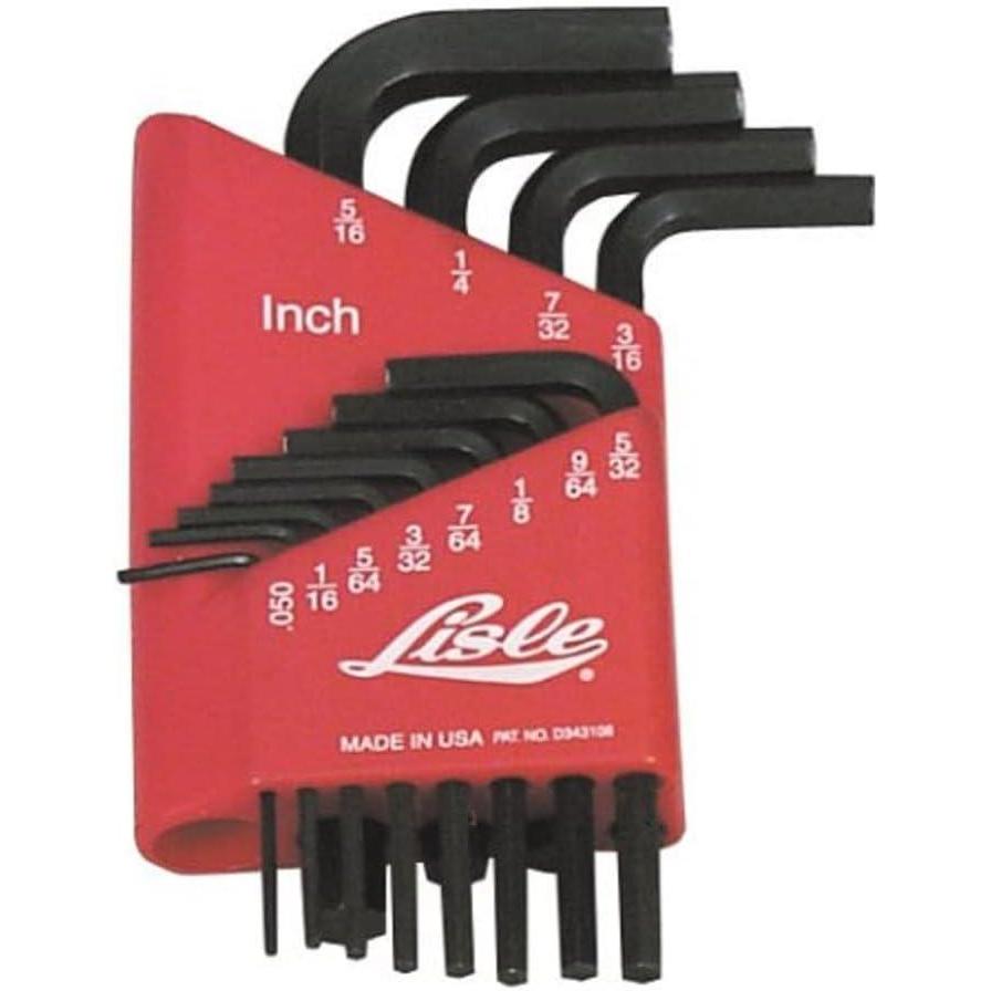 imageLisle 42500 12 Piece SAE Long Arm Hex Key Set in Steel CaseStandard Hex Key Set
