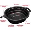 imageLisle 17972 45 Gallon Oval Drain Pan BlackGreen