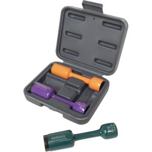 imageLisle 12200 Stubby Torque Stick Set 3pc Orange Green Purple 17mm 19mm 21mm